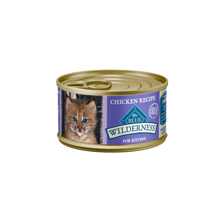 Wilderness High-Protein Grain-Free Wet Kitten Food, Chicken Paté Recipe, 3-oz. Cans (Pack of 24)