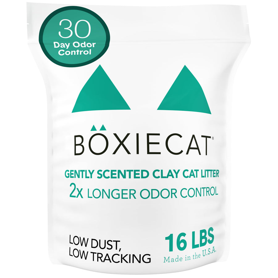 Boxie Gently Scented Cat Litter, 30-Day Odor Control, Clumping Clay, 16lb