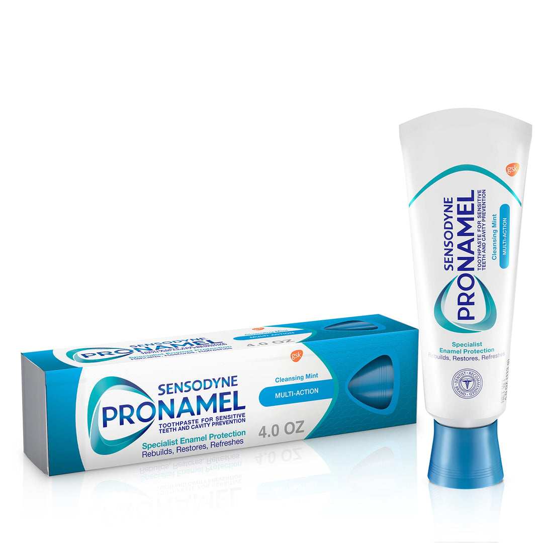 Multi-Action Enamel Toothpaste for Sensitive Teeth, to Reharden and Strengthen Enamel, Cleansing Mint - 4 Ounces