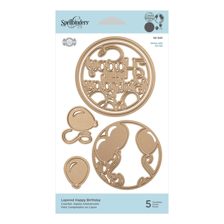 Shapeabilities Layered Happy Birthday Etched/Wafer Thin Die