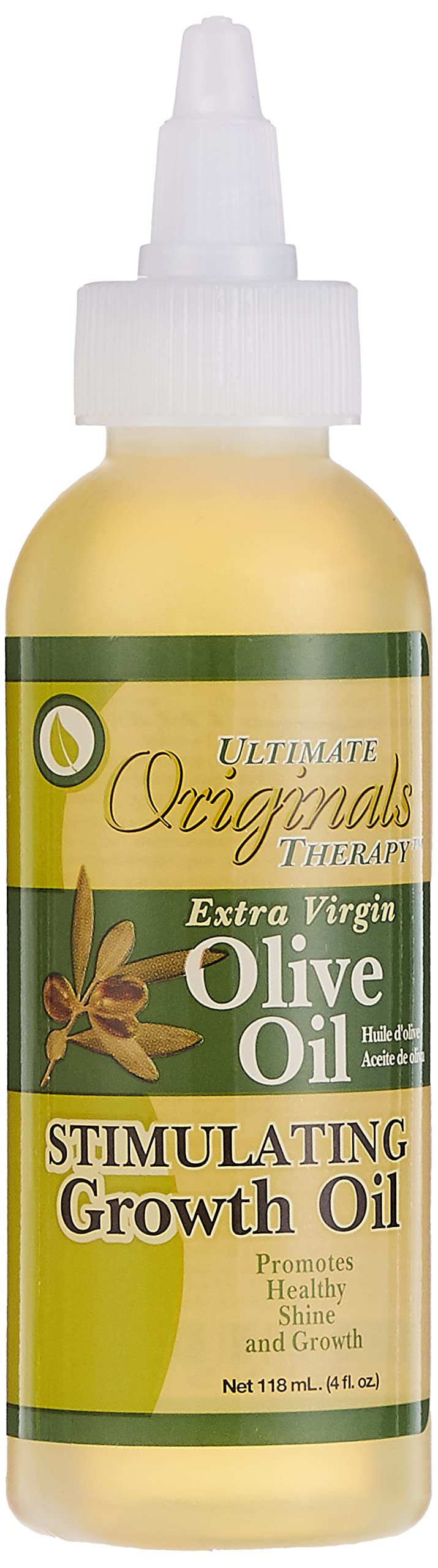 Therapy Extra Virgin Olive Oil Stimulating Growth Oil, Penetrates & Rejuvenates Hair, Skin and Nails, All Day Long Moisturizing & Conditioning, 4oz Bottle
