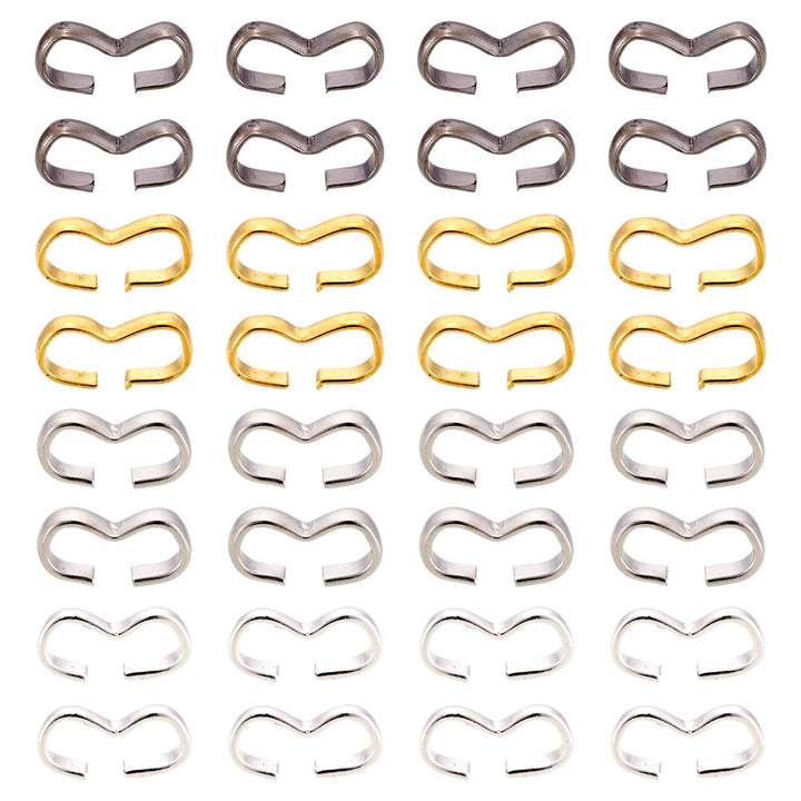 Pandahall 600pcs Iron Quick Link Connectors Number 3 Shaped Clasps Charm Knot Chain Clasp for Bracelet Necklace Jewelry Making