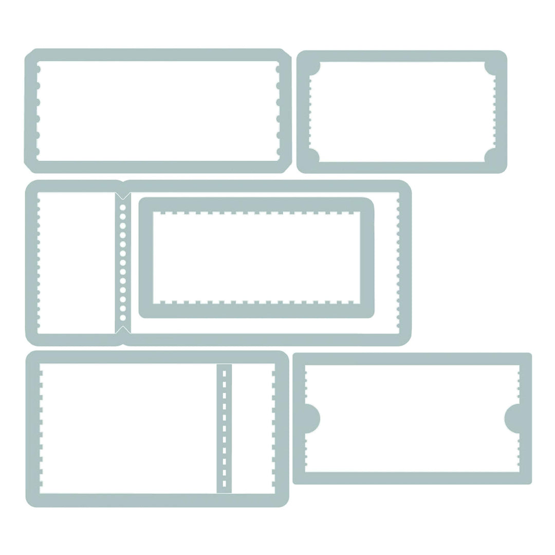 , Multi Color, Thinlits Die Set , Ticket Booth by Tim Holtz, 6 Pack, One Size