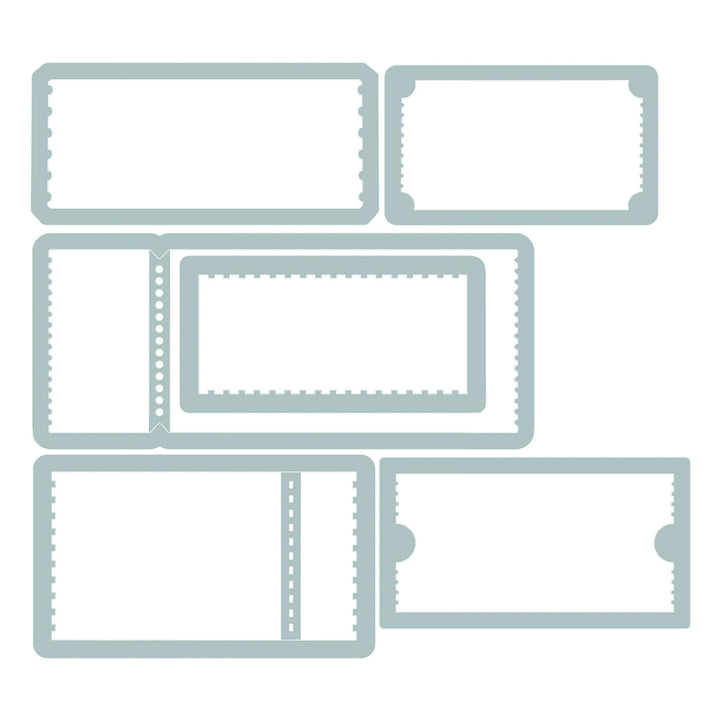 , Multi Color, Thinlits Die Set , Ticket Booth by Tim Holtz, 6 Pack, One Size