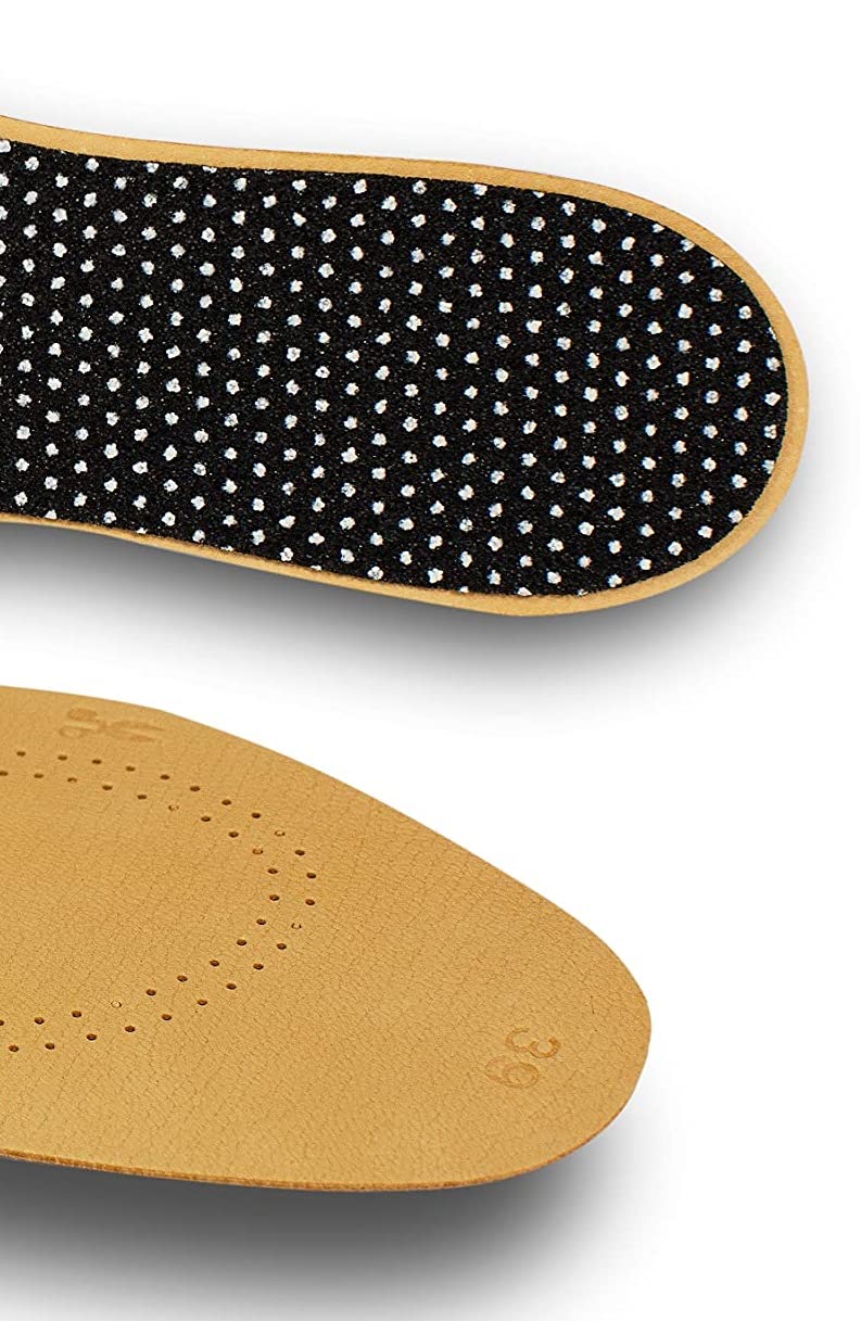 172 Leather Naturally Tanned Sheepskin Insole with Activated Carbon, Tan, US M10/11 EU 43/44