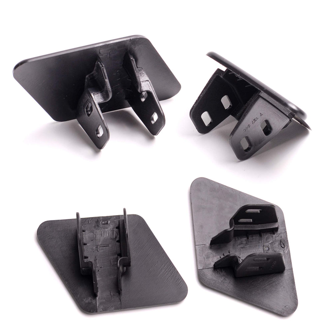 Front Headlight Washer Cover Nozzle Cap 1 Pair Flat Black Compatible With BMW 3 Series E90/E91 2005-2009