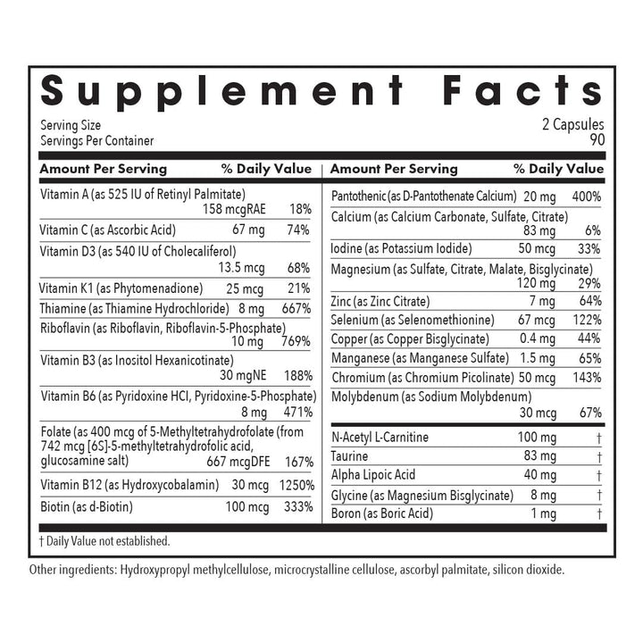 - MVM-A with Antioxidants - Complete Multivitamin/Multimineral - 180 Vegetarian Capsules