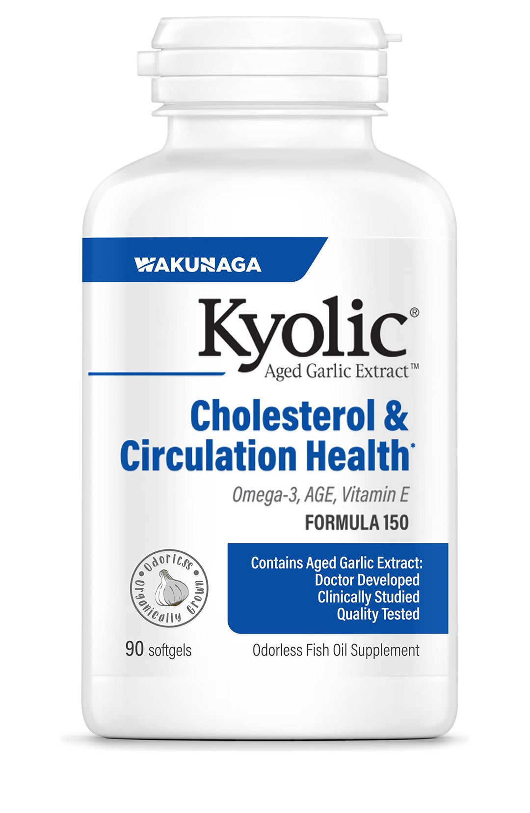 Aged Garlic Extract Omega-3, Cholesterol and Circulation, 90 soft gels