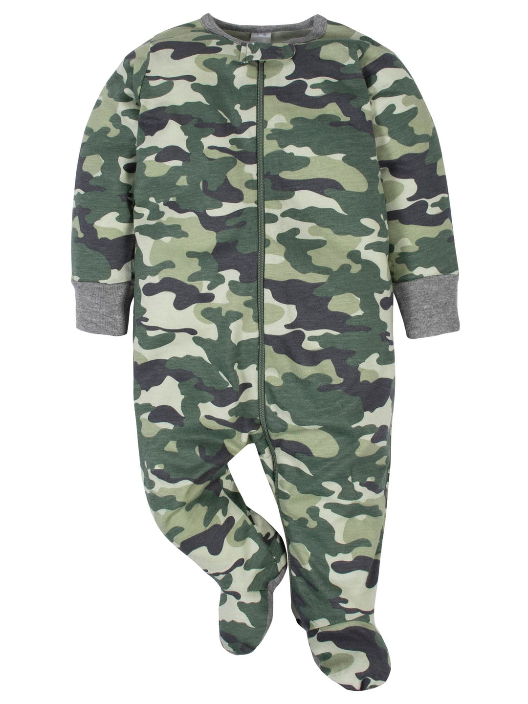 Baby Boys' 4 Pack Sleep 'N Play Footie, Tiger Grey, 3-6 Months