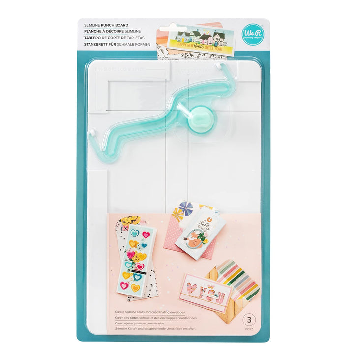 Card Punch Board- Slimline, Punches Papers Hole Punches Paper Punches Paper Craft Supplies Punches for Crafting Paper Punches for Card Making Punch and Score Board Scoring Tool