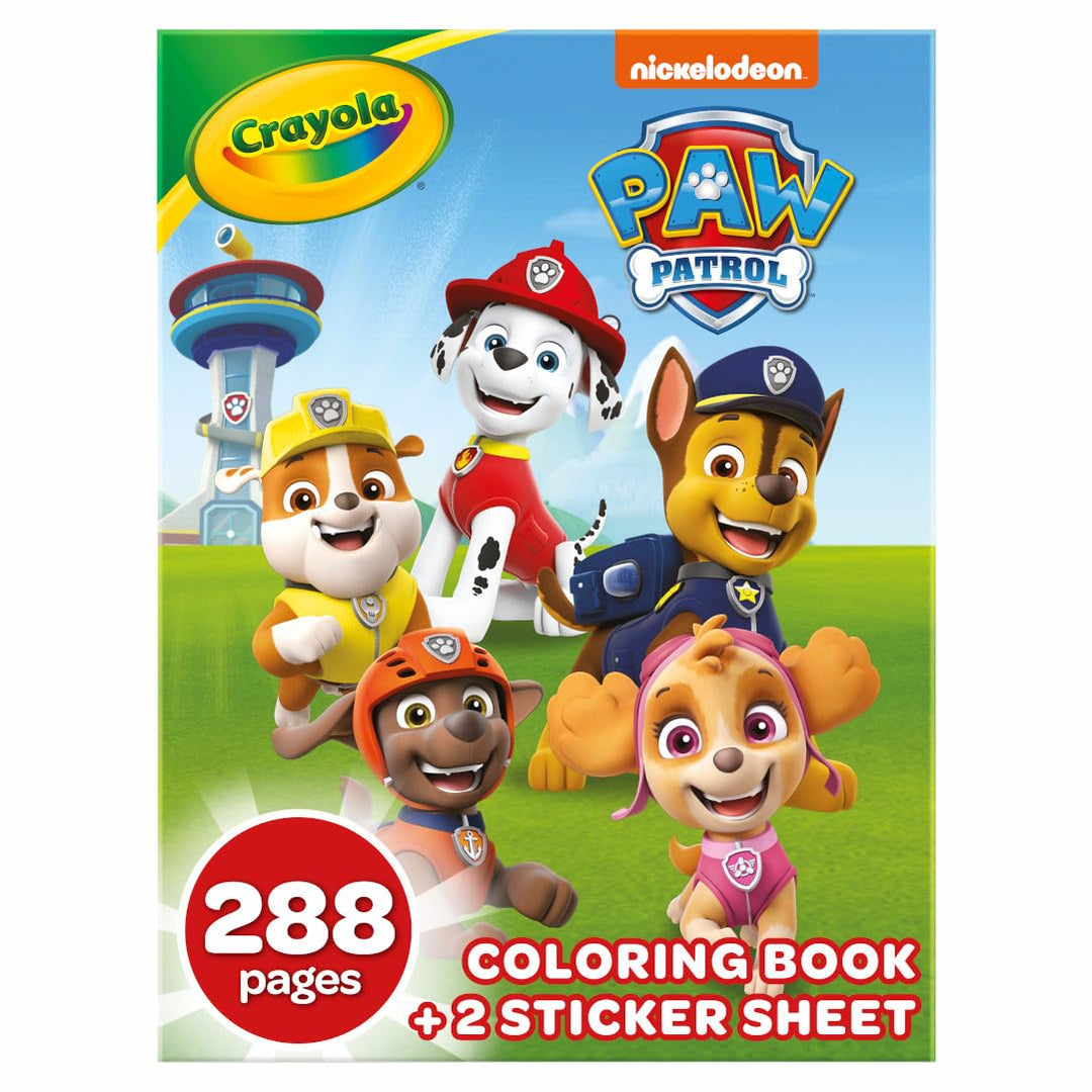 Paw Patrol Coloring Book (288pgs), Kids Coloring Book Pages & Stickers, Paw Patrol Gift & Toys, Toddler Stocking Stuffer