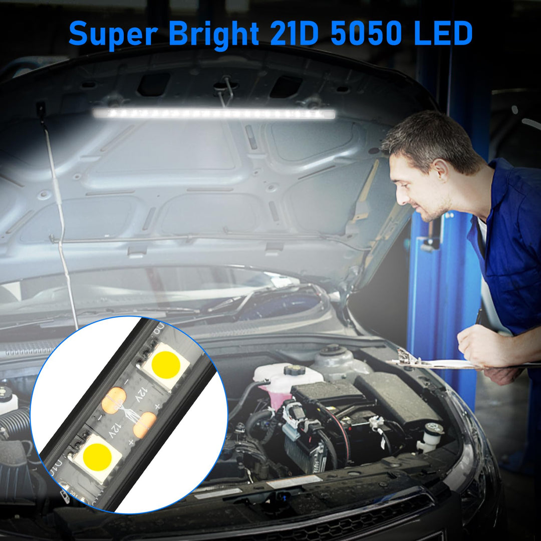 Under Hood LED Light Kit, 12V Underhood Work Light Strip, with Automatic On/Off Switch, for Car SUV RV Pickup Boat
