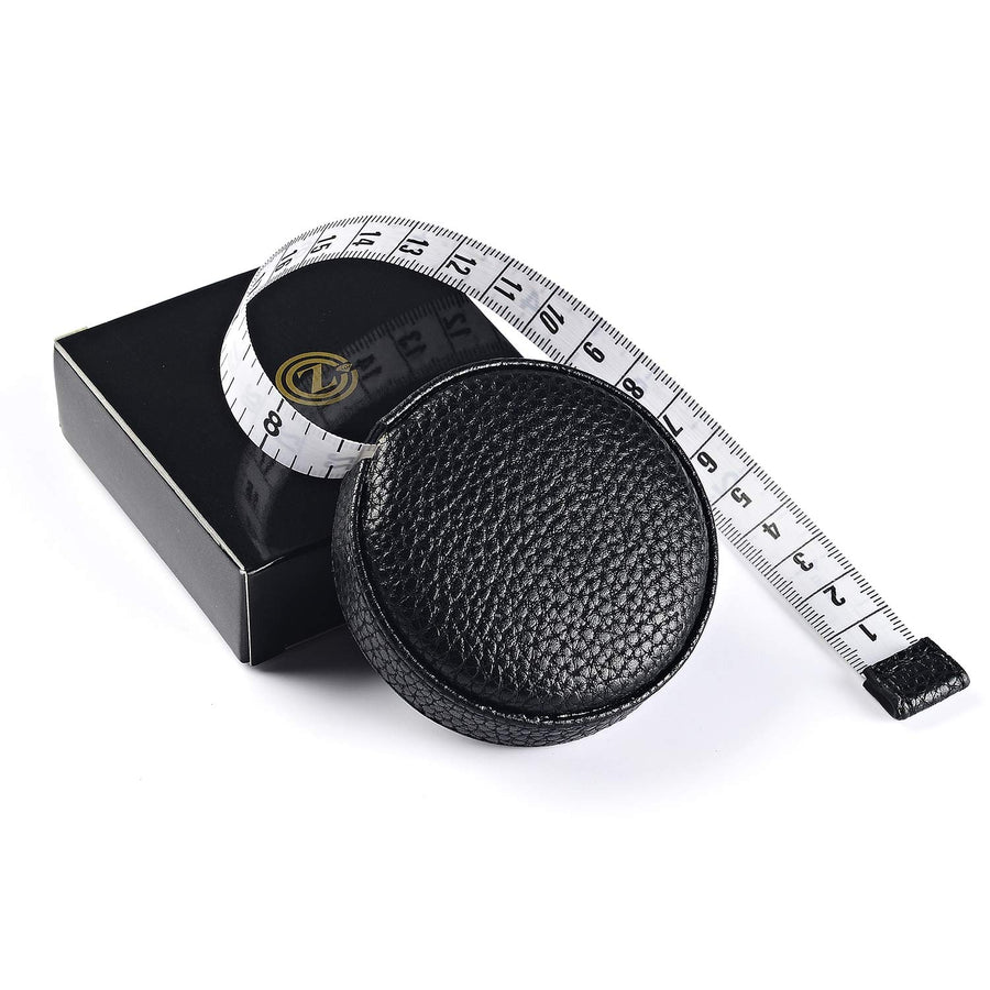 3m/120 Tape Measure Body Measuring Tape for Body Cloth Tape Measure for Sewing Fabric Tailors Medical Measurements Tape Dual Sided Leather Tape Measure Retractable (Black, 1 Pack)