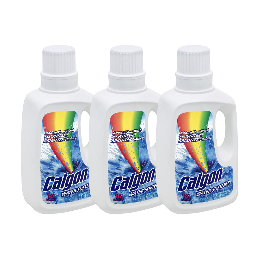 Liquid Water Softener, 32 FL Oz Bottle, Laundry Detergent Booster, Brighter Clothes (Pack of 3)