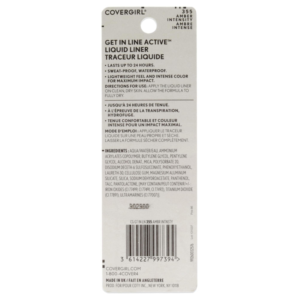 Get In Line Active Eyeliner, Amber Intensity, 0.36 Ounce