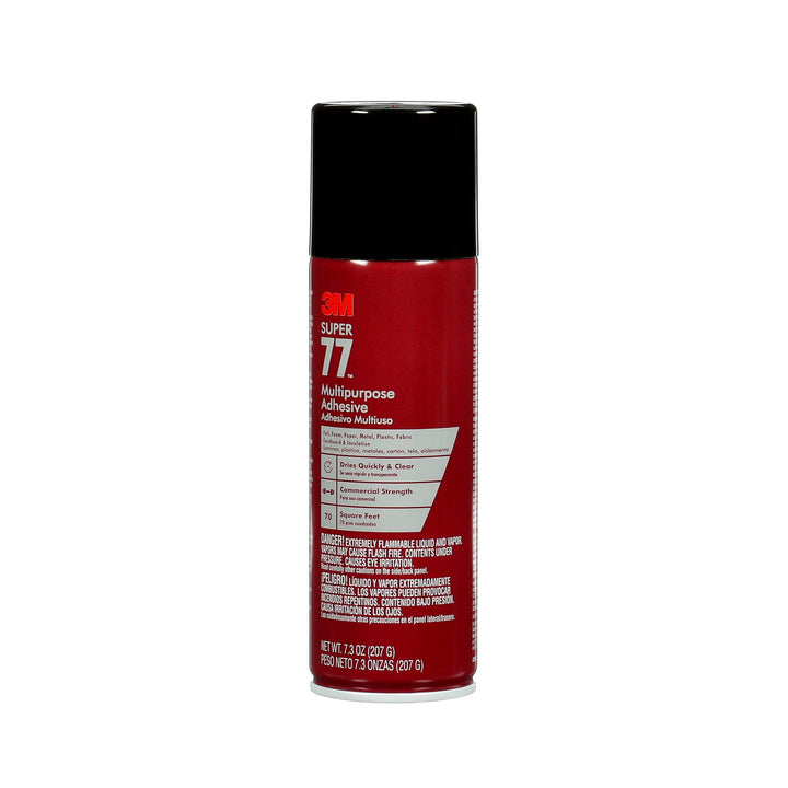 Super 77 Multipurpose Spray Adhesive, 7.3 oz., Provides Secure Bond In 15 Seconds, Dries Clear, Ideal For Plastic, Glass, Paper, Fabric, Wood, Foam, Cardboard, Fiberglass & More (77-10)