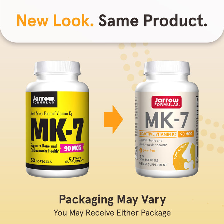 MK-7 90 mcg - Bioactive Form of Vitamin K2 - 60 Servings (Softgels) - For Bone & Cardiovascular Health - Vitamin K2 MK-7 Dietary Supplement - K2 Vitamin Supplement MK-7 - Gluten Free
