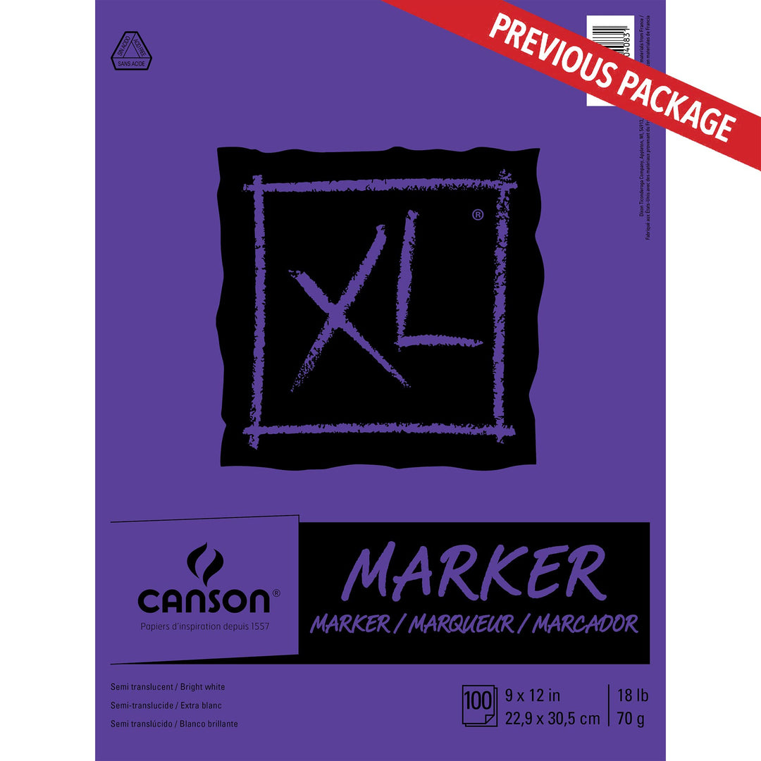 XL Series Marker Paper, Foldover Pad, 9x12 inches, 100 Sheets (18lb/70g) - Artist Paper for Adults and Students