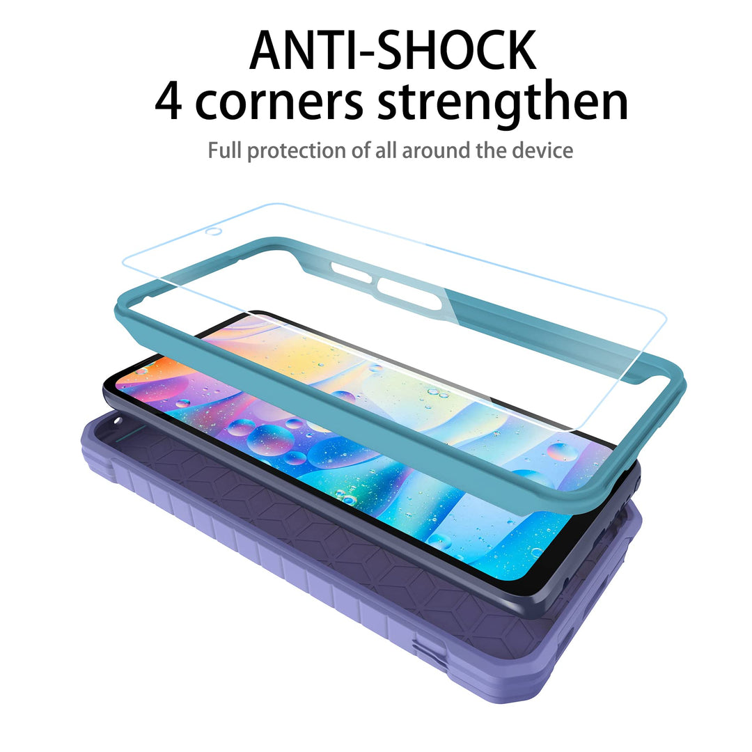 for Motorola G Stylus 5G 2021 Case, Military Grade Protection Shockproof Case with Tempered Glass HD Screen Protector and Kickstand Compatible with Moto G Stylus 5G Phone 6.8 Inch (Black)