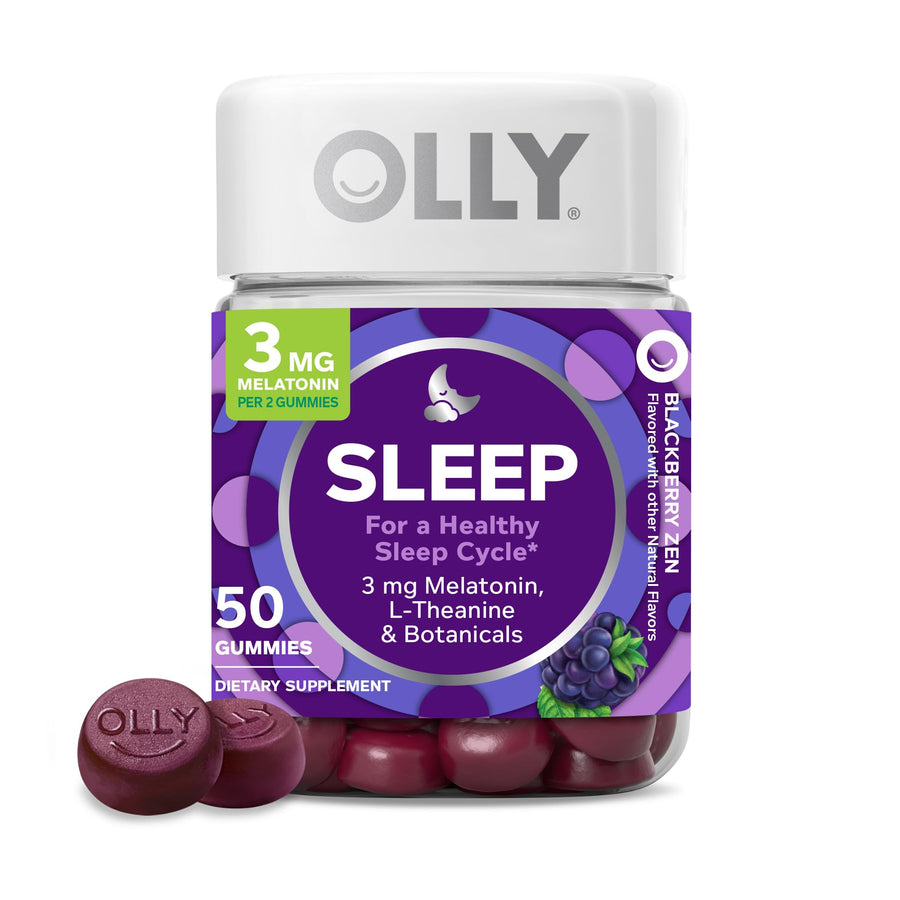 Restful Sleep Gummy Supplements, Blackberry Zen, 50 Count