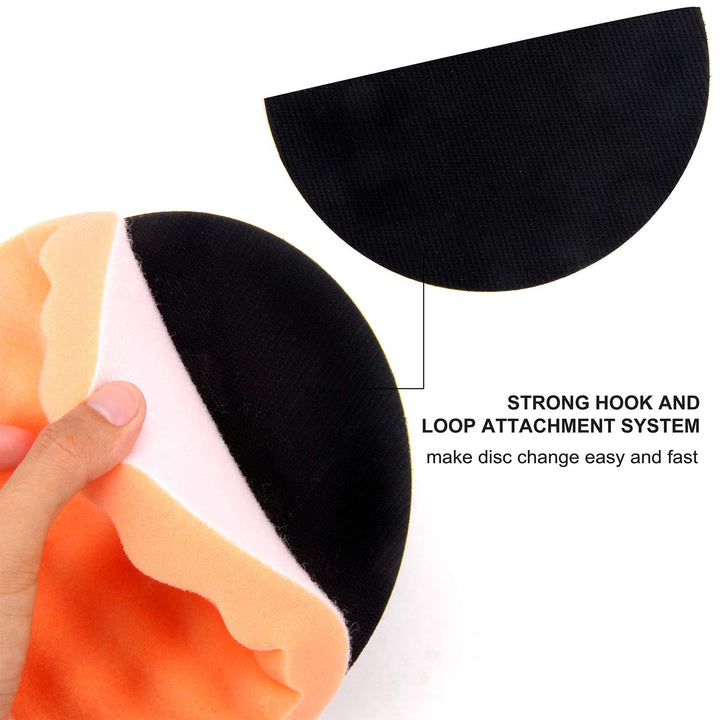 7-Inch Buffing and Polishing Pad Kit, 7 Pieces 7 Polishing Sponge, Waxing Buffing Pad Kit