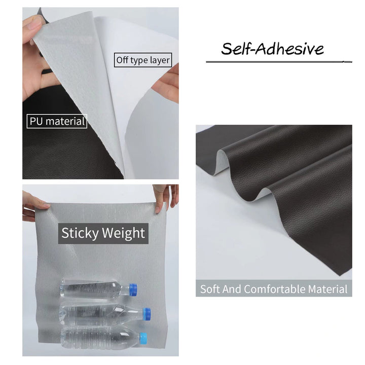 Leather Repair Patch for Couches 15.7 * 48inch Large Self-Adhesive Leather Repair Tape Patches kit for Couch Car Seats Sofa Furniture Vinyl Chair Fabric Fix Tear (Dark Brown,15.7×48 inch)