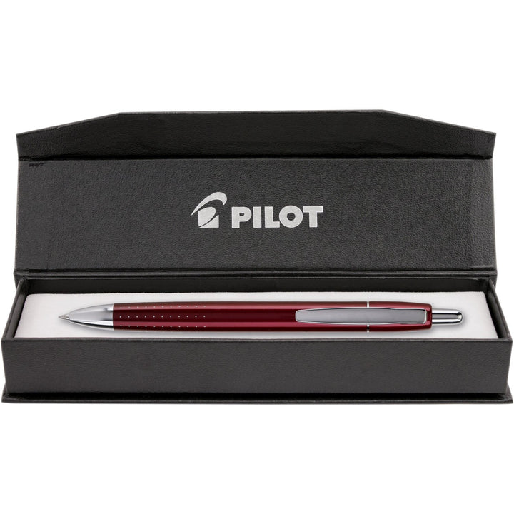 PILOT Axiom Collection Retractable Ballpoint Pen, Cherry Red Barrel, Blue Ink, Medium Point (90062)