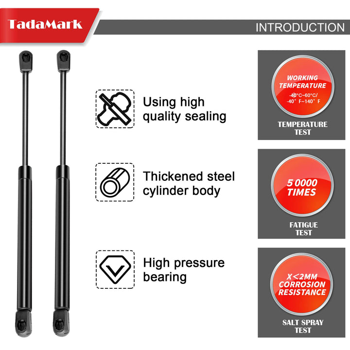2 Pcs 16 Inch 28lbs/127N Gas Strut Spring Shock for RV Bed Storage Lightweight Cabinet Lid Light Camper Bed Cover Laser Hood Lid C16-08941 C1608941