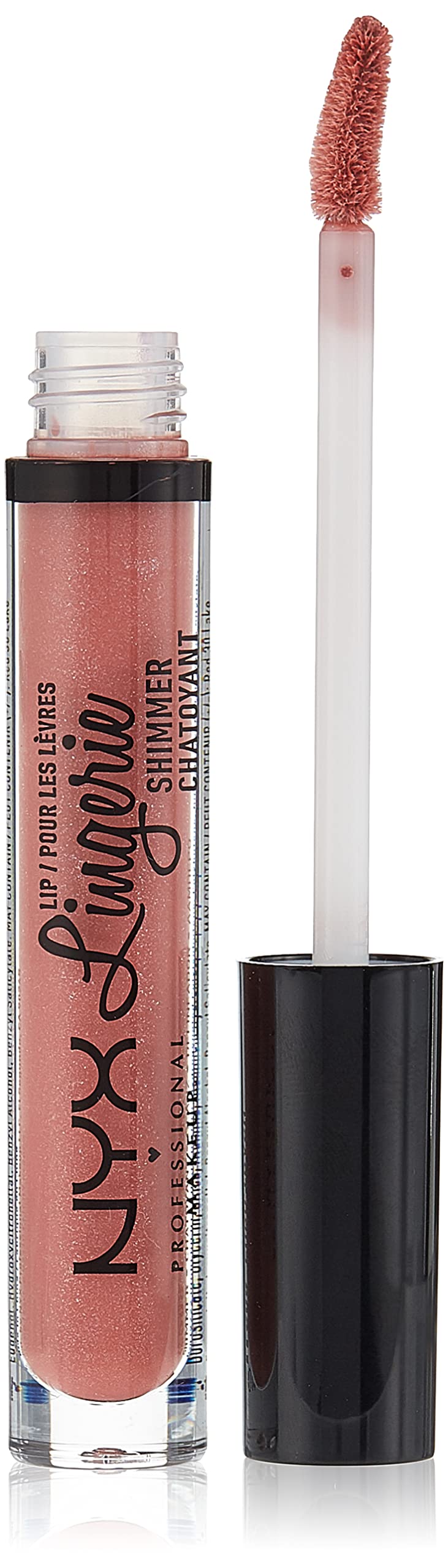 PROFESSIONAL MAKEUP Lip Lingerie Shimmer, Lip Gloss - Euro Trash, Dark Pink-Brown