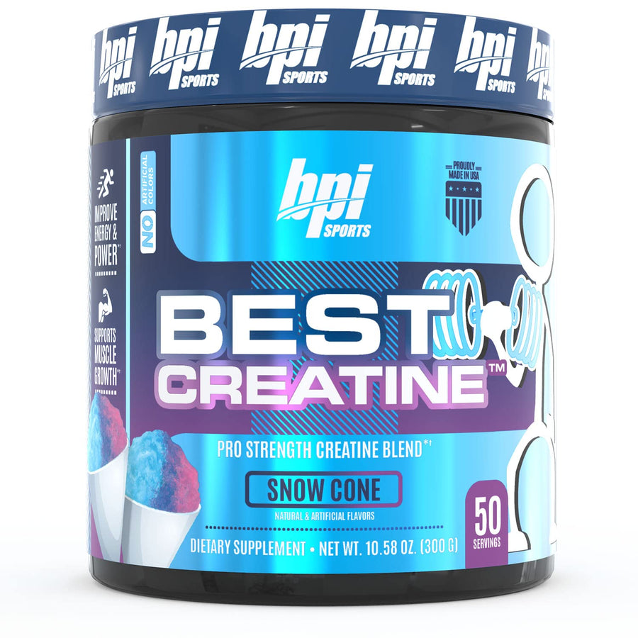 Best Creatine - Creatine Monohydrate Powder for Men & Women, Himalayan Salt - Strength, Pump, Endurance, Muscle Growth, Muscle Definition - No Bloat - Snow Cone - 50 servings - 10.58 Oz