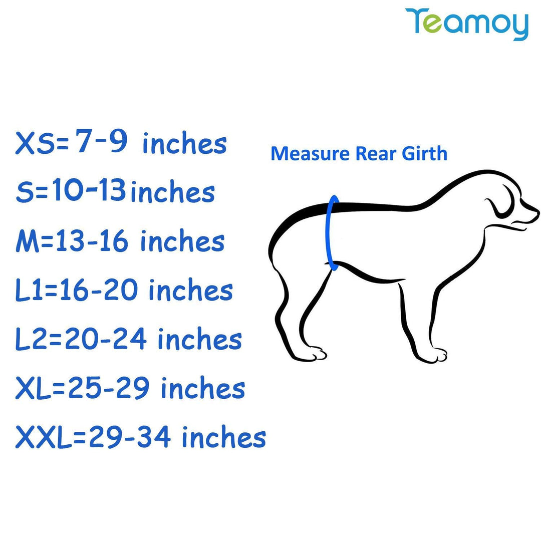 3pcs Reusable Wrap Diapers for Male Dogs, Washable Puppy Belly Band (2XL, 29-34 Waist, Black+ Gray+ Blue)