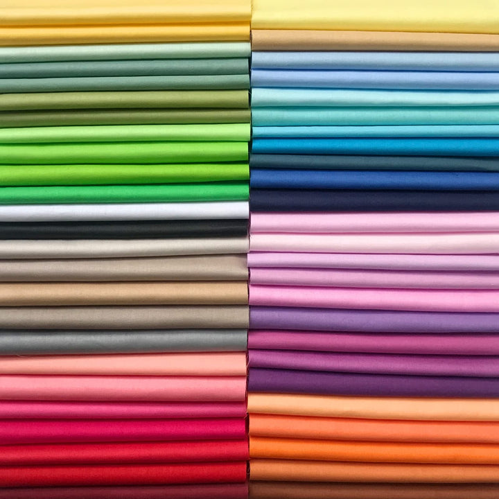 50pcs Top Cotton Craft Fabric Bundle Squares Fat Quarters Quilting Fabric Pure Colour for Sewing Crafting Patchwork DIY Scrapbooking (20x20cm)