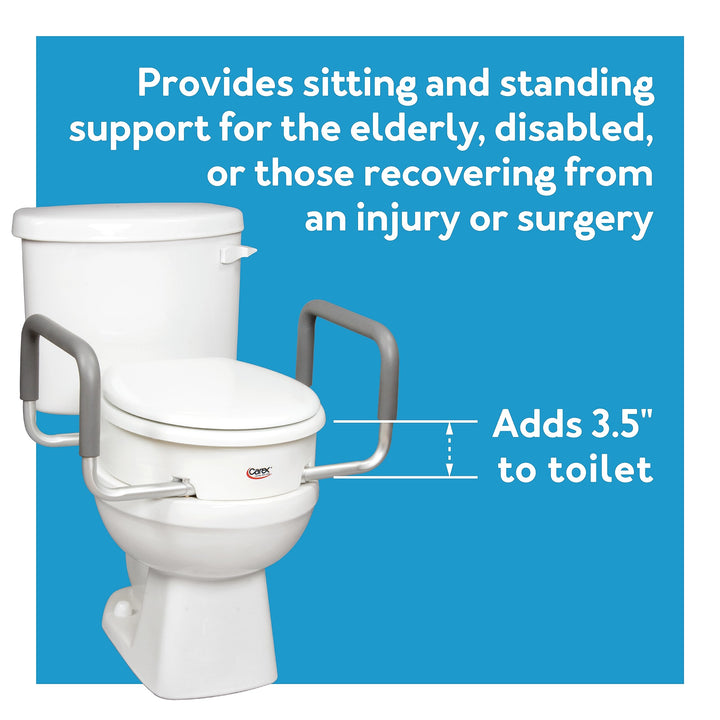 Health Brands Toilet Seat Elevator with Handles for Elongated Toilets