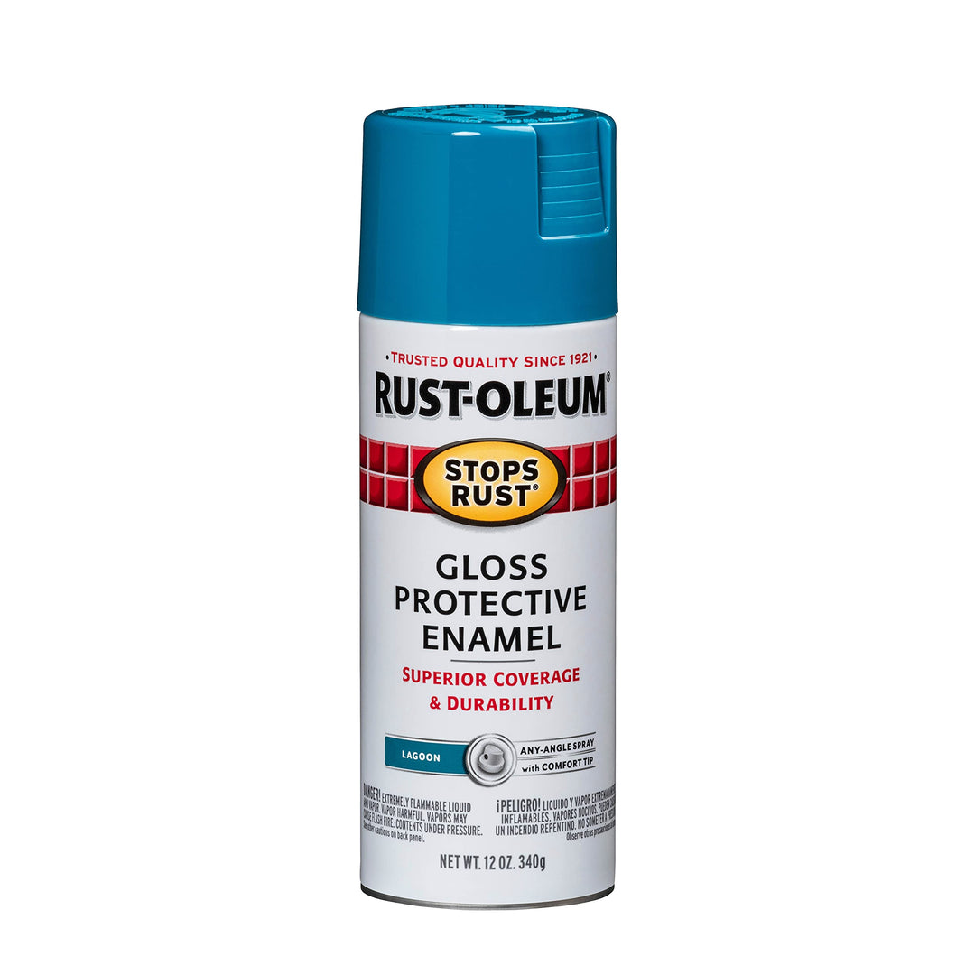 277239 Stops Rust Spray Paint, 12 oz, Gloss Lagoon