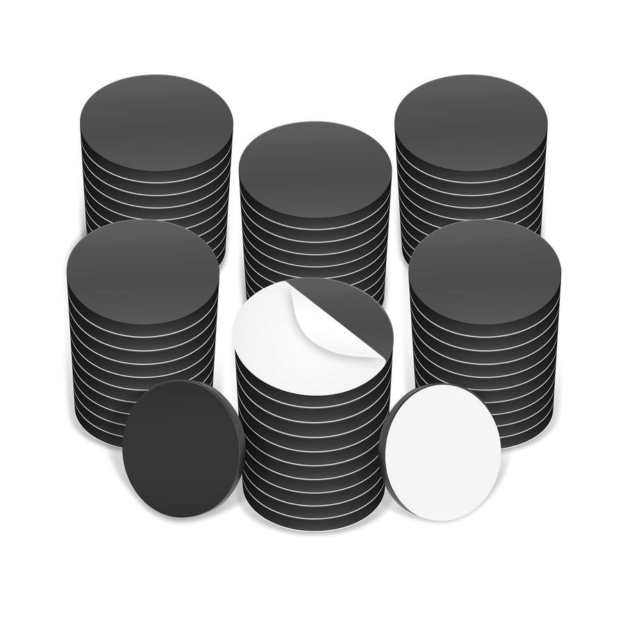 Adhesive Magnetic Discs - Round Magnetic Discs With Adhesive Backing - Magnetic Adhesive Dots Great For Crafts! Magnetic Discs are great to use at Home, Office, School & More!(3/4 inch, 60 Pieces)