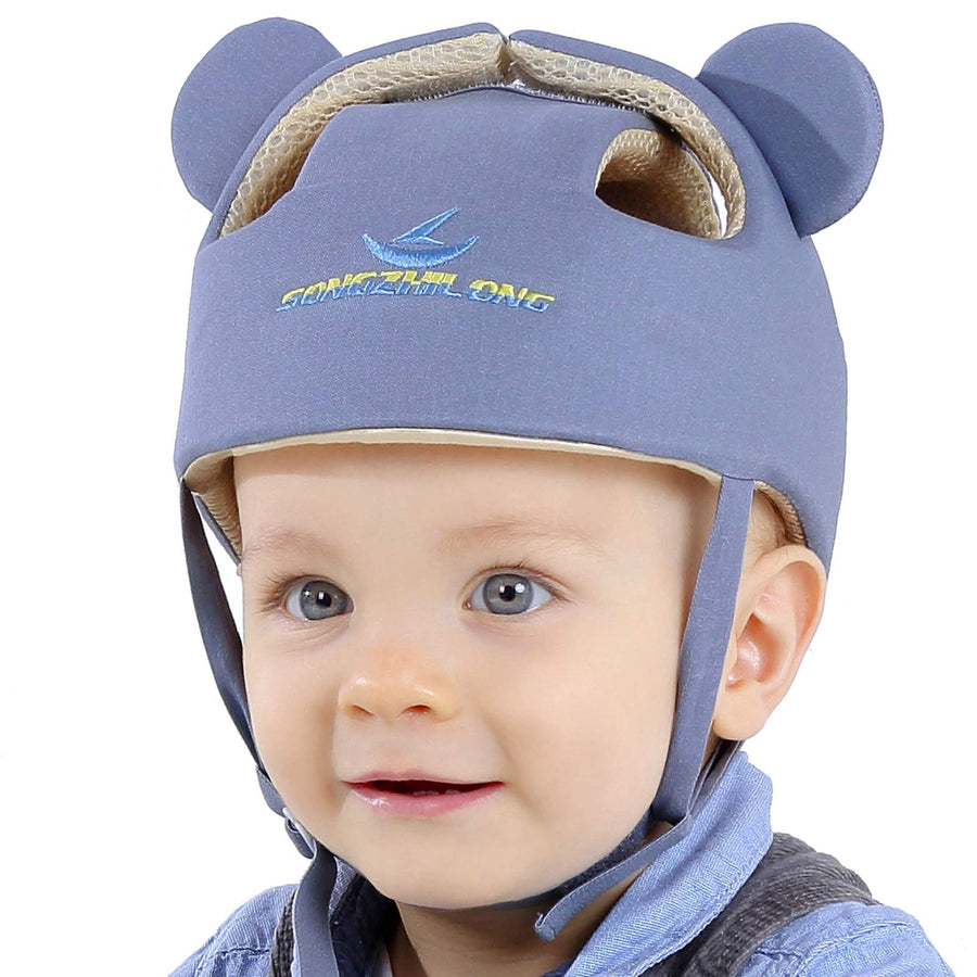 Baby Infant Toddler Helmet Safety Headguard Head Protective Cushion Children Adjustable Safety Helmet Hat Harnesses Cap Kid Child Crawl Walk Playing (Grey)