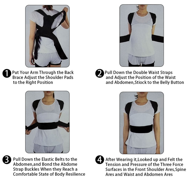 Posture Corrector for Kids Adjustable Back Straighter with Shoulder Pads Upper Back Posture Brace for Teenagers to Provide Spinal Support Improve Posture and Prevent Slouching (M)