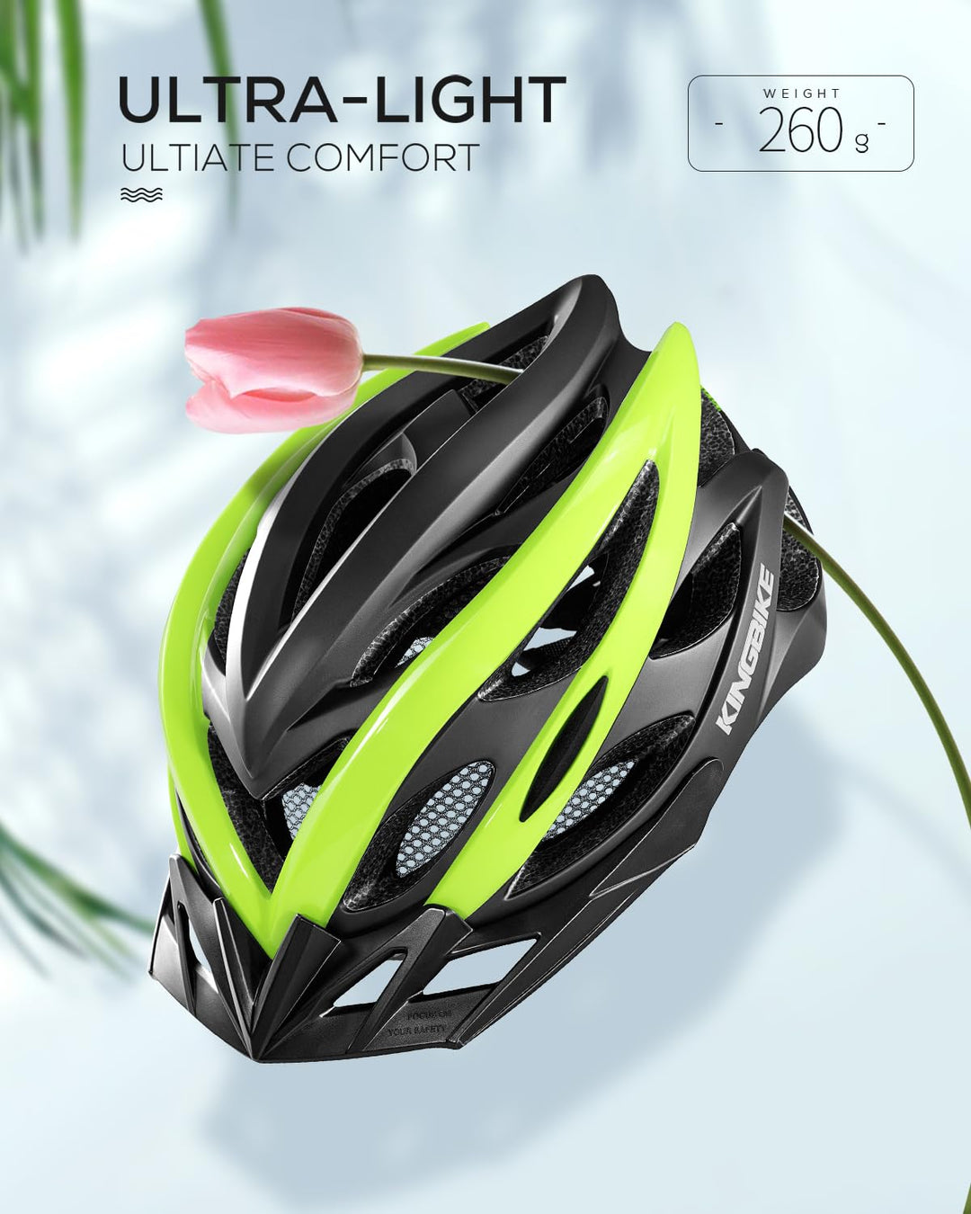 Bike Helmet Men Women Bicycle Adult Cycling Road Mountain MTB Helmets for Mens Womens Adults Casco para Bicicleta with Safety Light Portable Bag Accessories