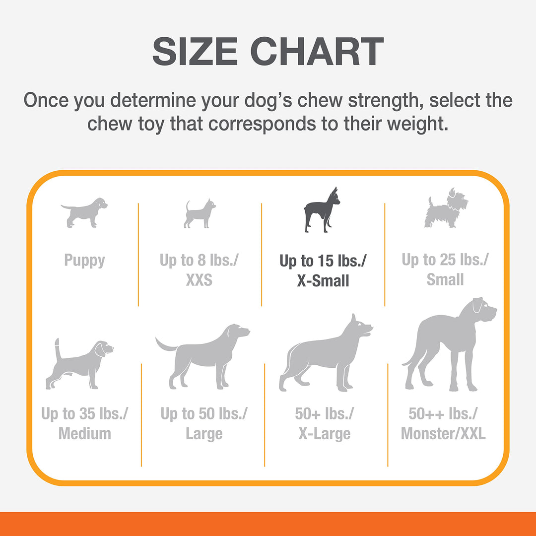 Ring Bone Power Chew Toy for Dogs, Dog Toys for Aggressive Chewers, Flavor Medley Flavor, X-Small - Up to 15 lbs, 1 Count