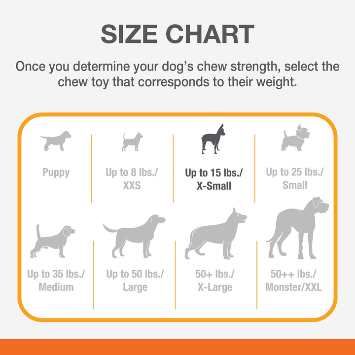 Ring Bone Power Chew Toy for Dogs, Dog Toys for Aggressive Chewers, Flavor Medley Flavor, X-Small - Up to 15 lbs, 1 Count