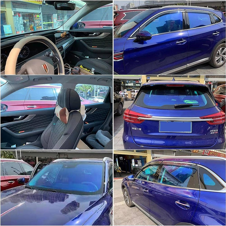 Chameleon Light Blue Front Window Roll Tint Solar Film Protection Scratch Resistant 60% VLT 19.29 in x 9.84' Ft Feet