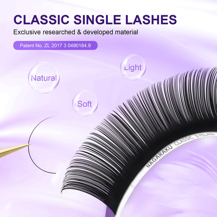 Eyelash Extensions 0.05mm D curl 7-15mm Mix Tray Individual Lashes Classic Matte Black Faux Mink 16 Rows Professional Beauty Salon Supplies