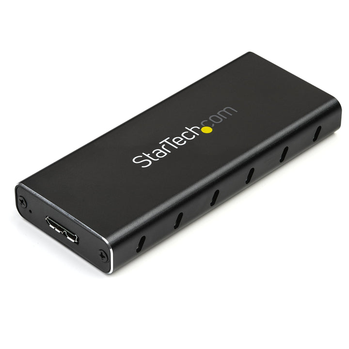 M.2 SSD Enclosure for M.2 SATA SSDs - USB 3.1 (10Gbps) with USB-C Cable - External Enclosure for USB-C Host - Aluminum, TAA (SM21BMU31C3)
