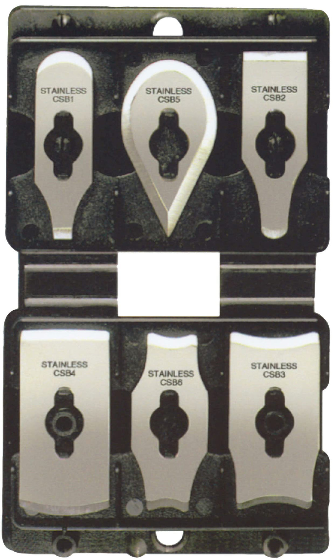 CS6 Soft-Grip Contour Scraper Set with 6 Blades and Blade File