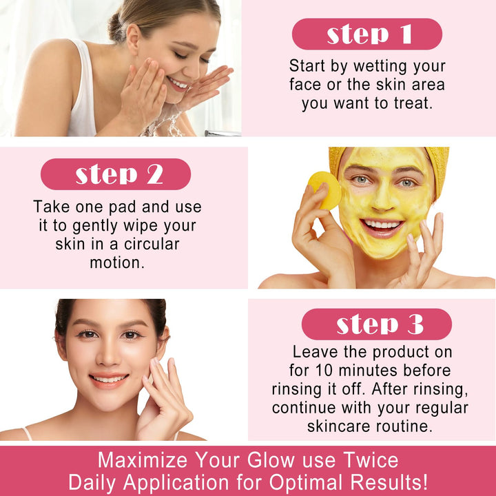 Moisturizing Mask, Kojic Acid and Turmeric Cleansing Pads