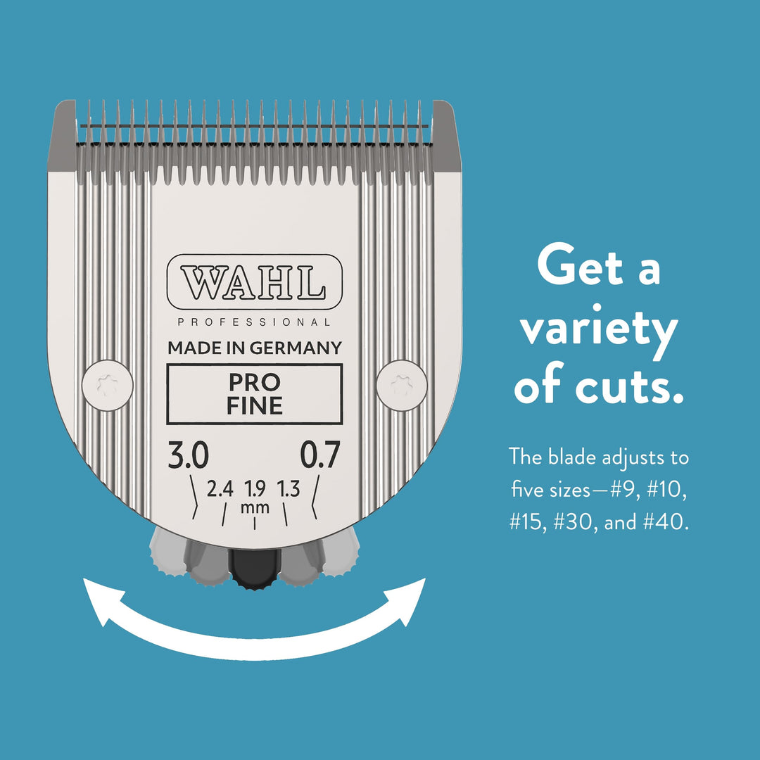 WAHL Professional Animal 5-in-1 Adjustable Blade Arco, Bravura, Chromado, Creativa, Figura, and Motion Pet, Dog, and Horse Clippers - Fine (2179-301)
