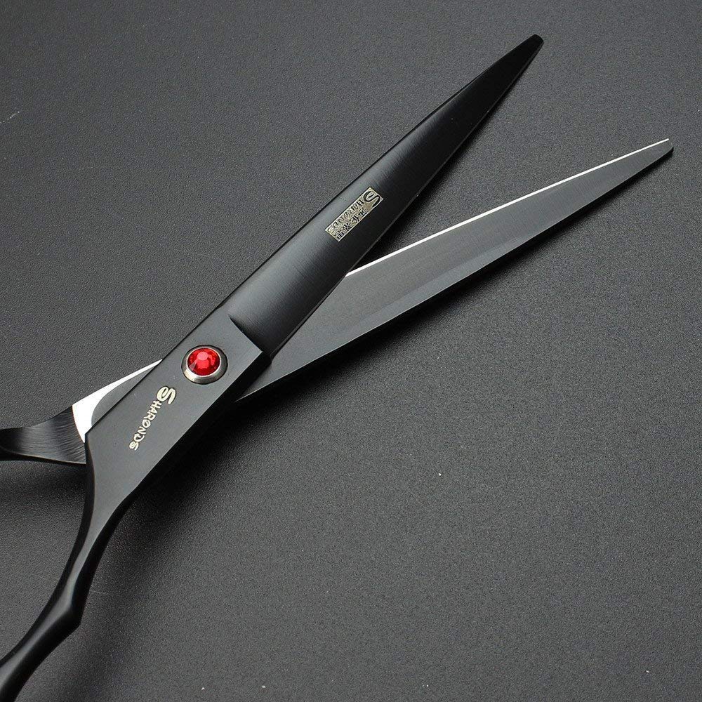 7.0 Inch Stainless Steel Professional Barber Scissors Hair Thinning Scissors Hairdresser or Home Hairdresser Variant/Hybrid Scissors (scissors set)
