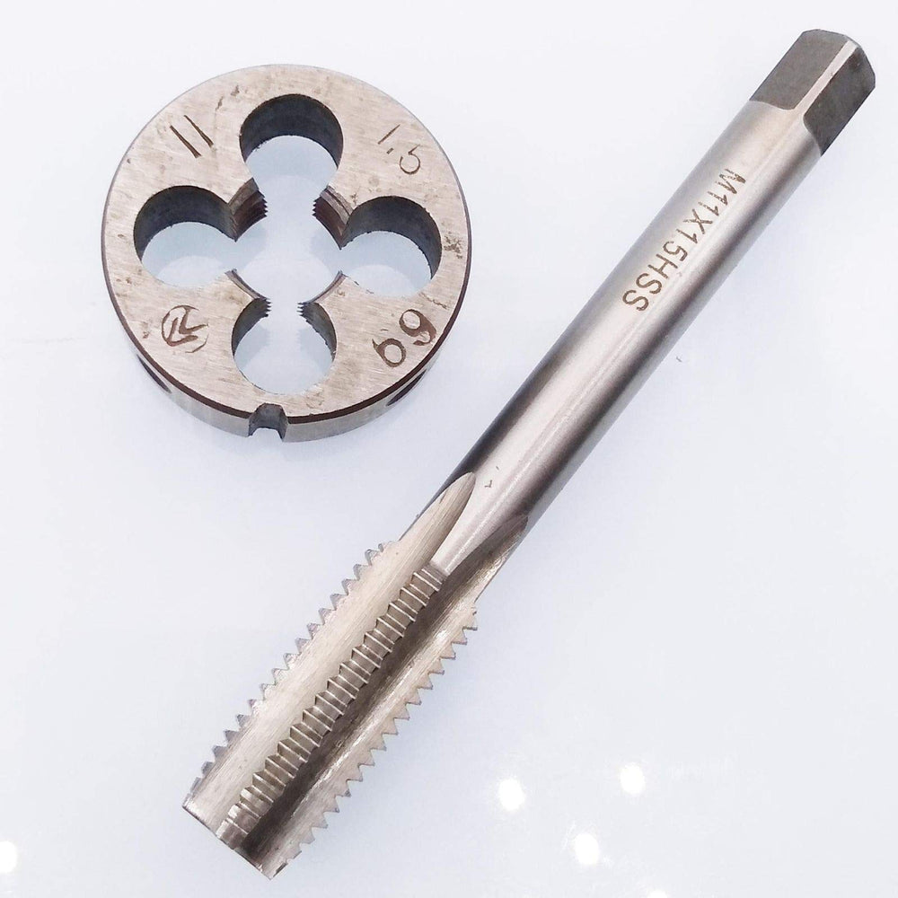 HSS M11 x 1.5mm Tap and M11 x 1.5mm Die Metric Thread Right Hand