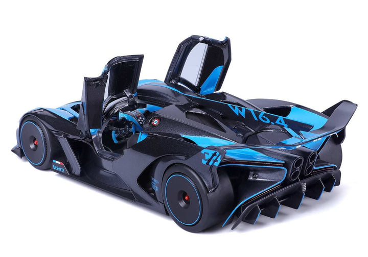 - 1/18 Scale Model Compatible with Bugatti Bolide W16 8.0 2020 Sports Car Die-Cast Scale Model Replica Miniature (Blue), Kids
