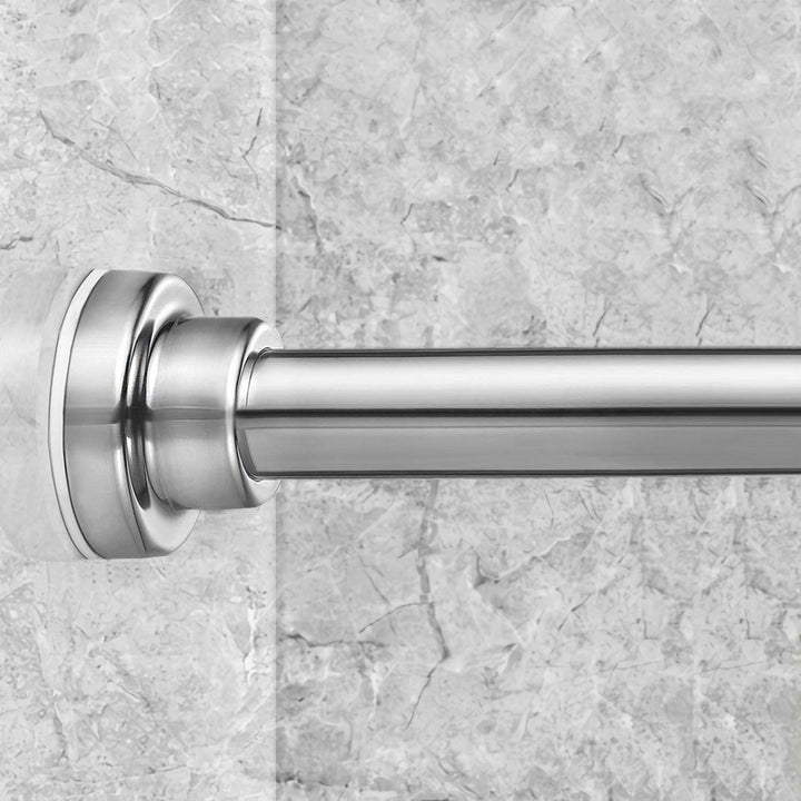 Tension Shower Curtain Rod 50-81 inches, Never Rust Non-Slip Shower Curtain Rod Spring Tension Rod, No Drilling Stainless Steel Shower Rods for Bathroom
